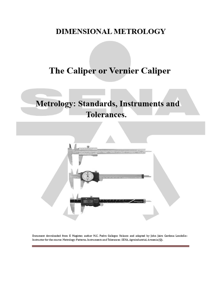 The Caliper or Vernier Caliper - Metrology Patterns - Instruments and ...