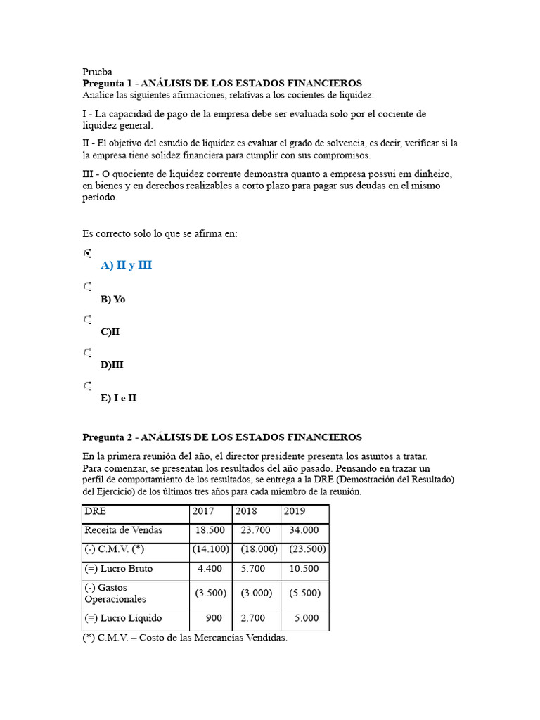 Análisis de Estados Financieros y Costos | PDF | Contabilidad | Hoja de ...