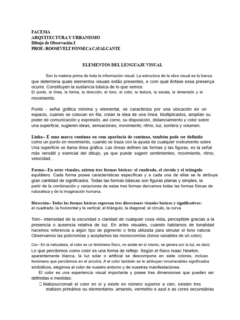 Elementos del Lenguaje Visual en Diseño | PDF | Color | Matiz