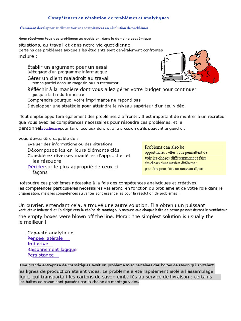 Développer ses compétences en résolution de problèmes | PDF ...