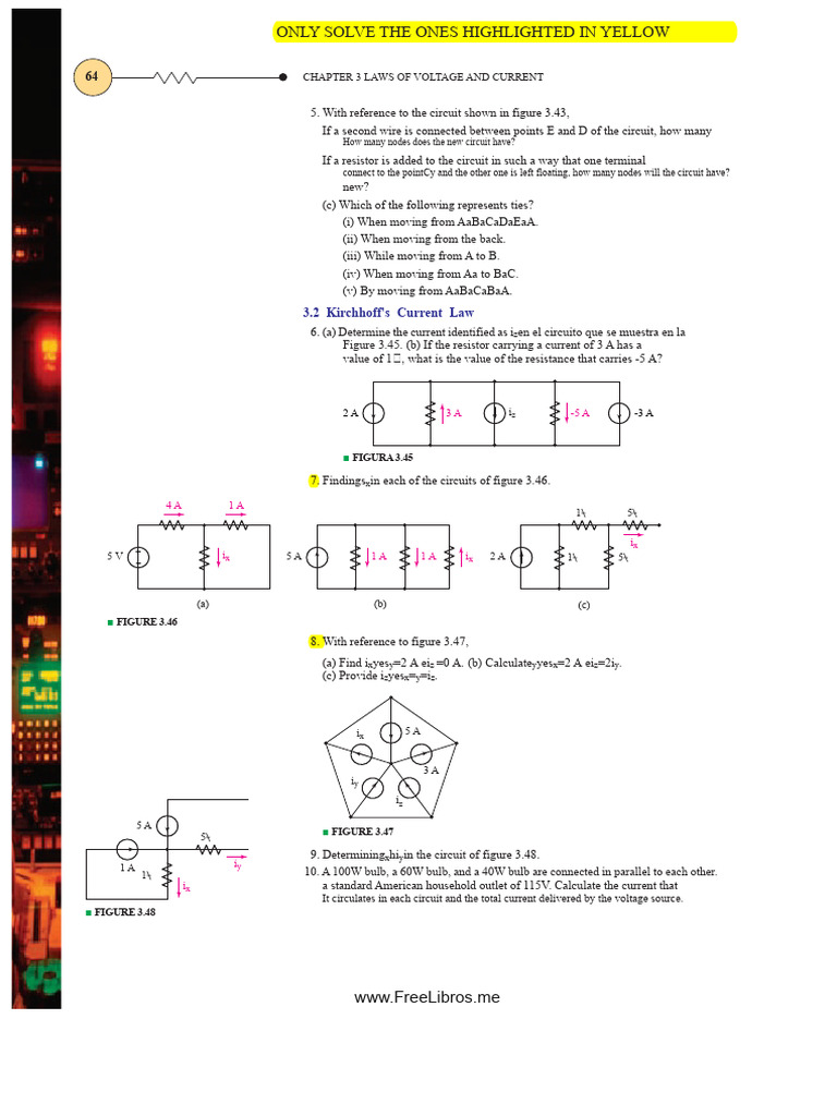 Circuit Analysis: Kirchhoff's Laws Exercises | PDF | Electrical Network ...