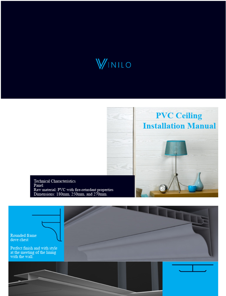 PVC Ceiling Installation Guide | PDF | Polyvinyl Chloride | Ceiling