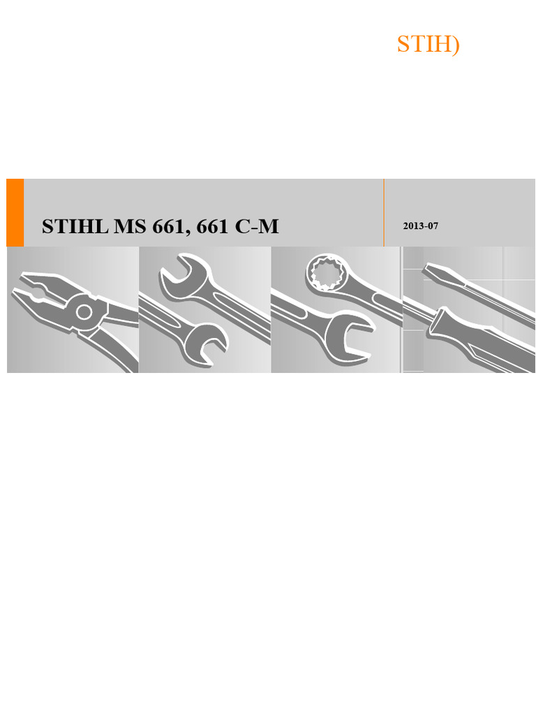 STIHL MS 661 Repair Manual Guide | PDF | Screw | Pump