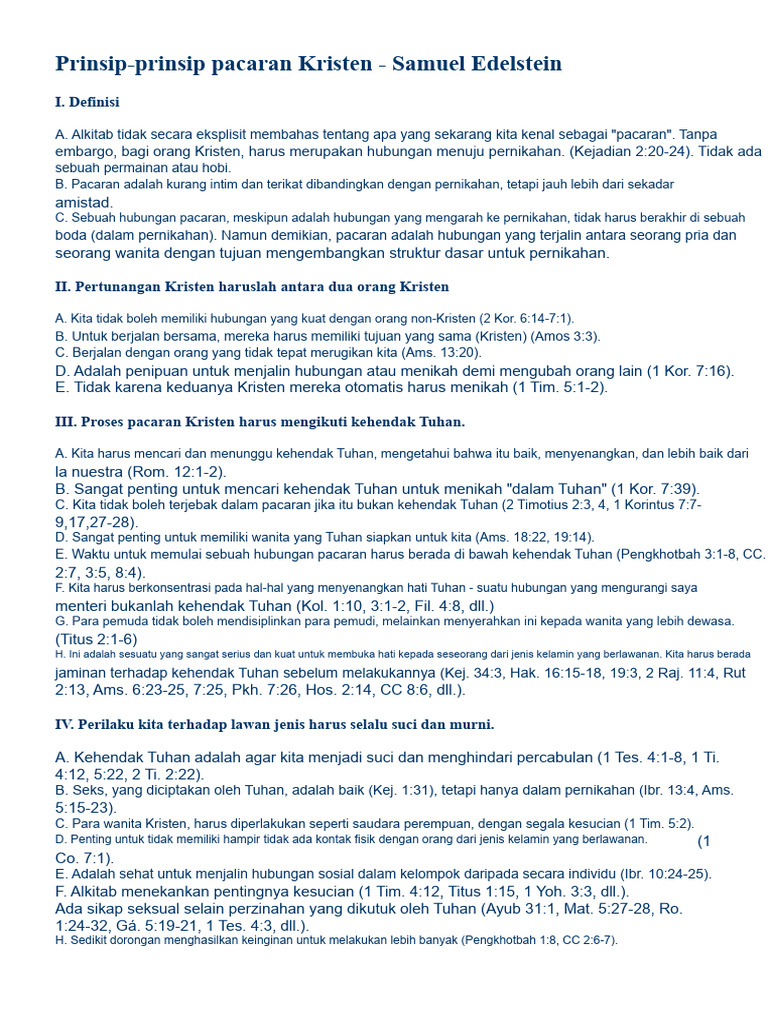 Prinsip Pacaran Kristen yang Sehat | PDF