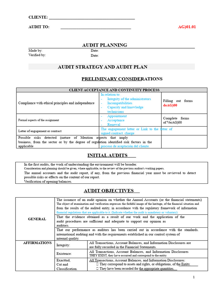 Audit Planning and Strategy Guide | PDF | Audit | Internal Control