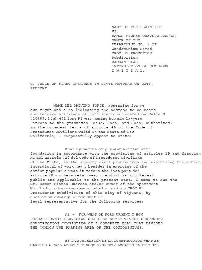 Interdict Action Against Construction Wall | PDF | Lawsuit | Justice