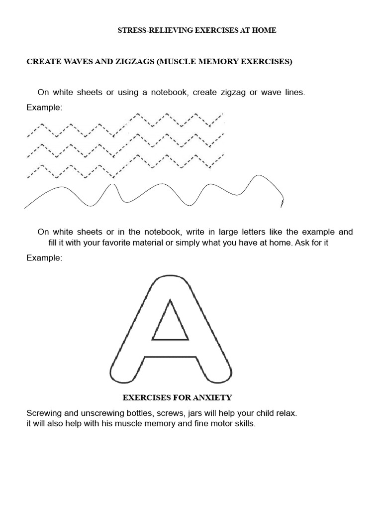 Home Stress-Relief Exercises Guide | PDF | Breathing | Relaxation ...