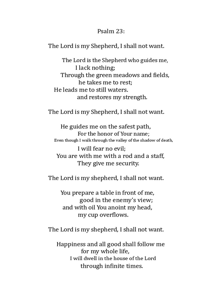 Psalm 23 | PDF