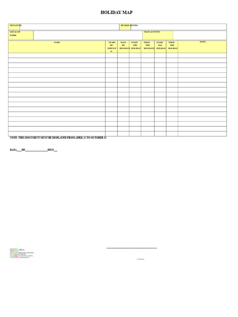 Holiday Map and Service Schedule | PDF