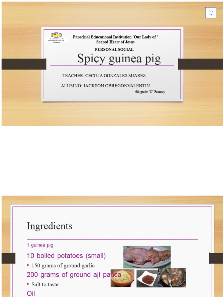 Stunning Guinea Pig And Bean Stew image