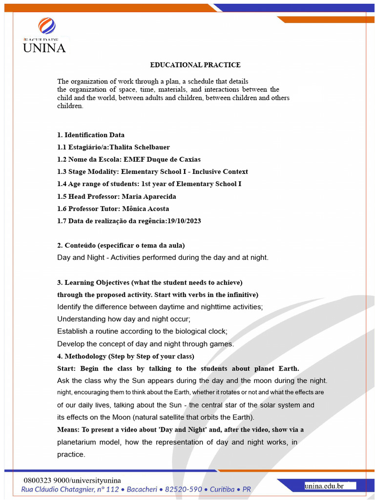 Lesson Plan Day and Night | PDF | Moon | Solar System