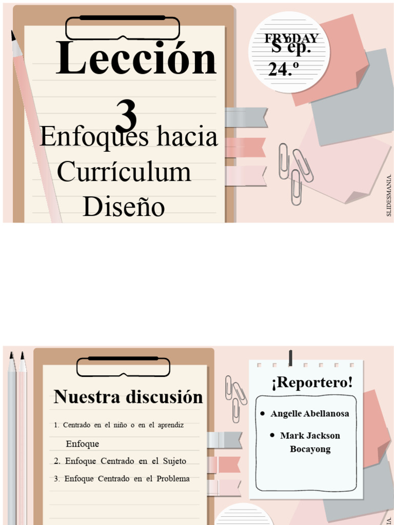 Enfoques de Diseño Curricular Educativo | PDF | Plan de estudios ...