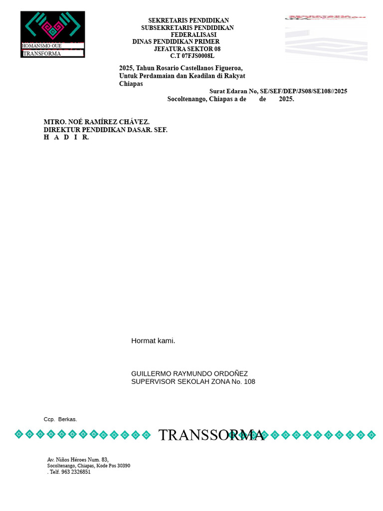 FORMAT SURAT 2025 | PDF
