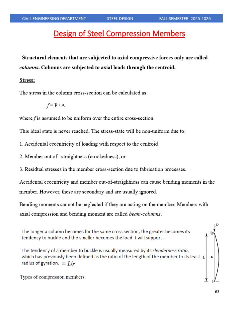 Steel Column Design and Buckling Analysis | PDF | Buckling | Column