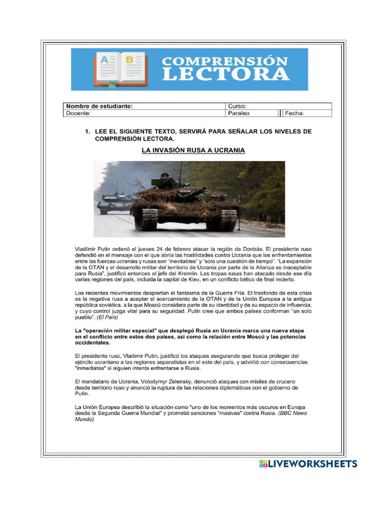 Worksheet 1982872 | PDF