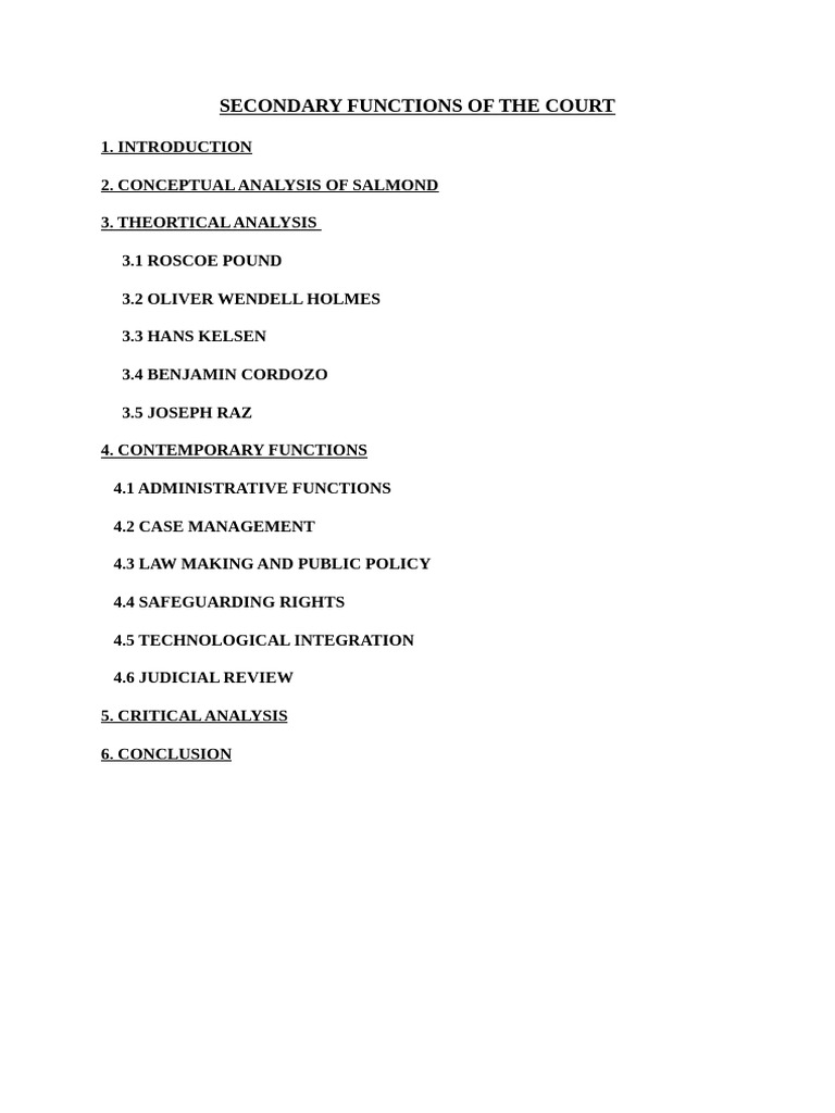 Courts' Evolving Secondary Functions | PDF | Jurisprudence | Justice