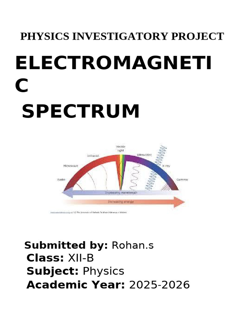Electromagnetic Spectrum Study Guide | PDF | Electromagnetic Spectrum ...