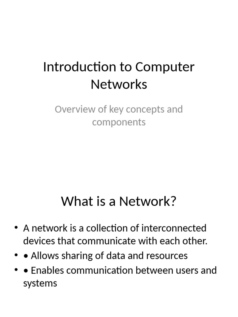 Network Presentation | PDF