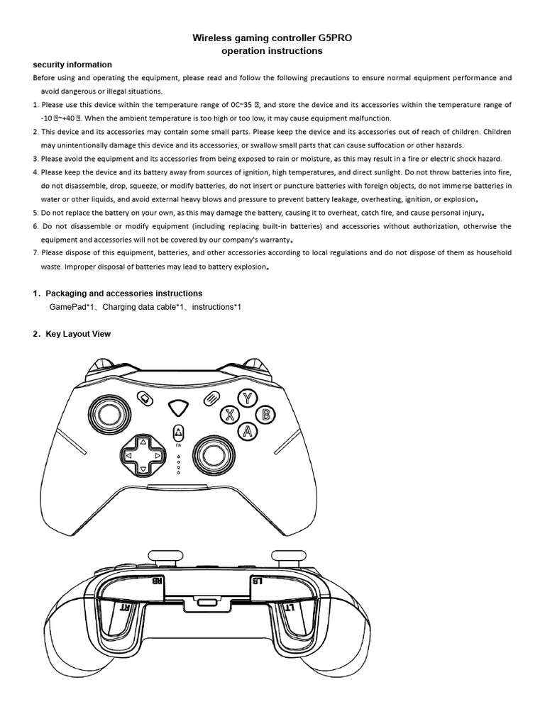 G5PRO Wireless Controller User Guide | PDF | Parameter (Computer ...
