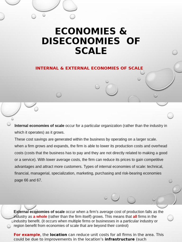 Economies and Diseconomies of Scale | PDF | Economies Of Scale | Economics