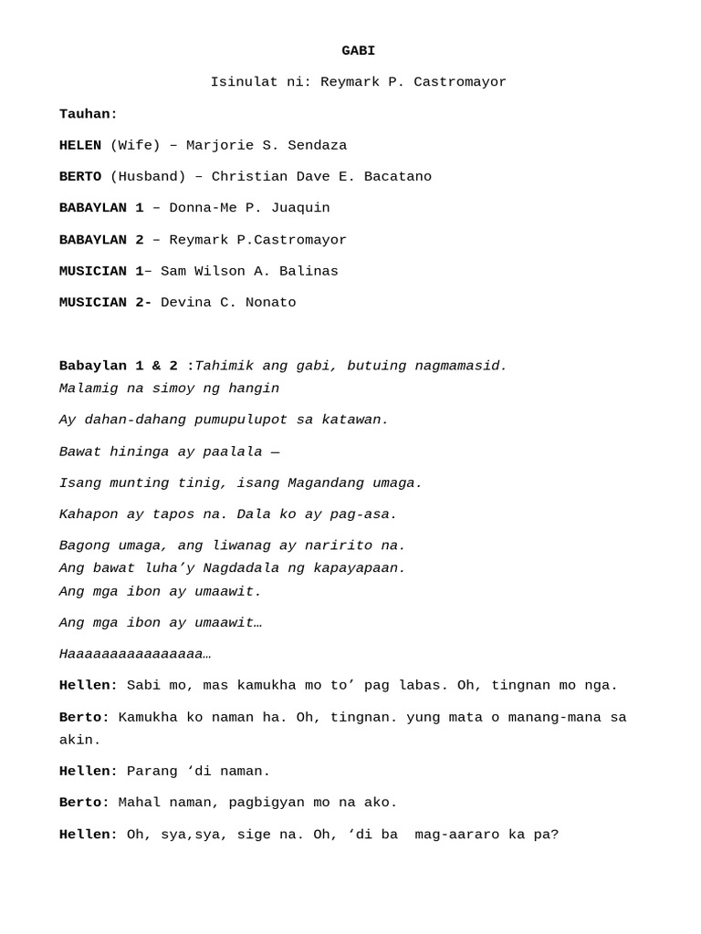 Gabi F Script | PDF