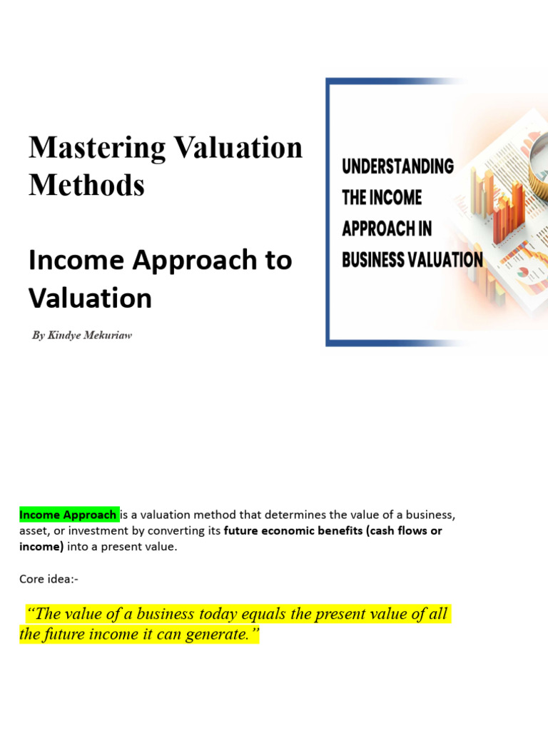 Income Approach to Business Valuation | PDF | Valuation (Finance ...