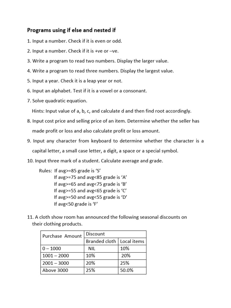 3.if Else Programs 2025 | PDF | Ball And Bat Games | Cricket