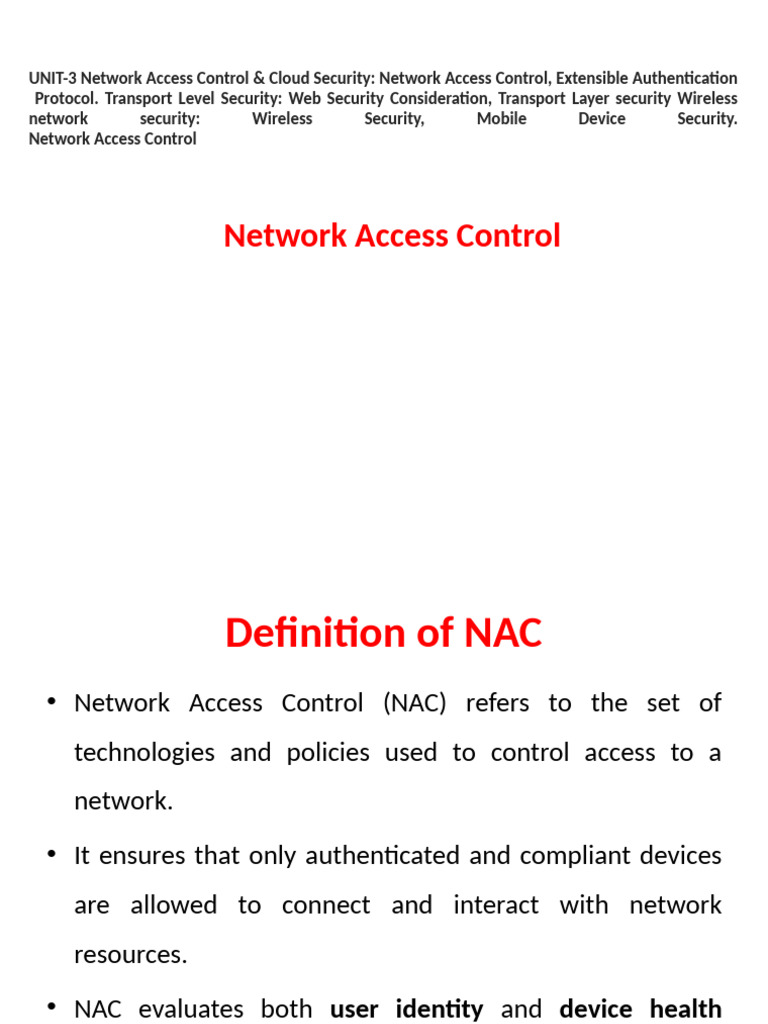 Network Access Control | PDF | Security | Computer Security