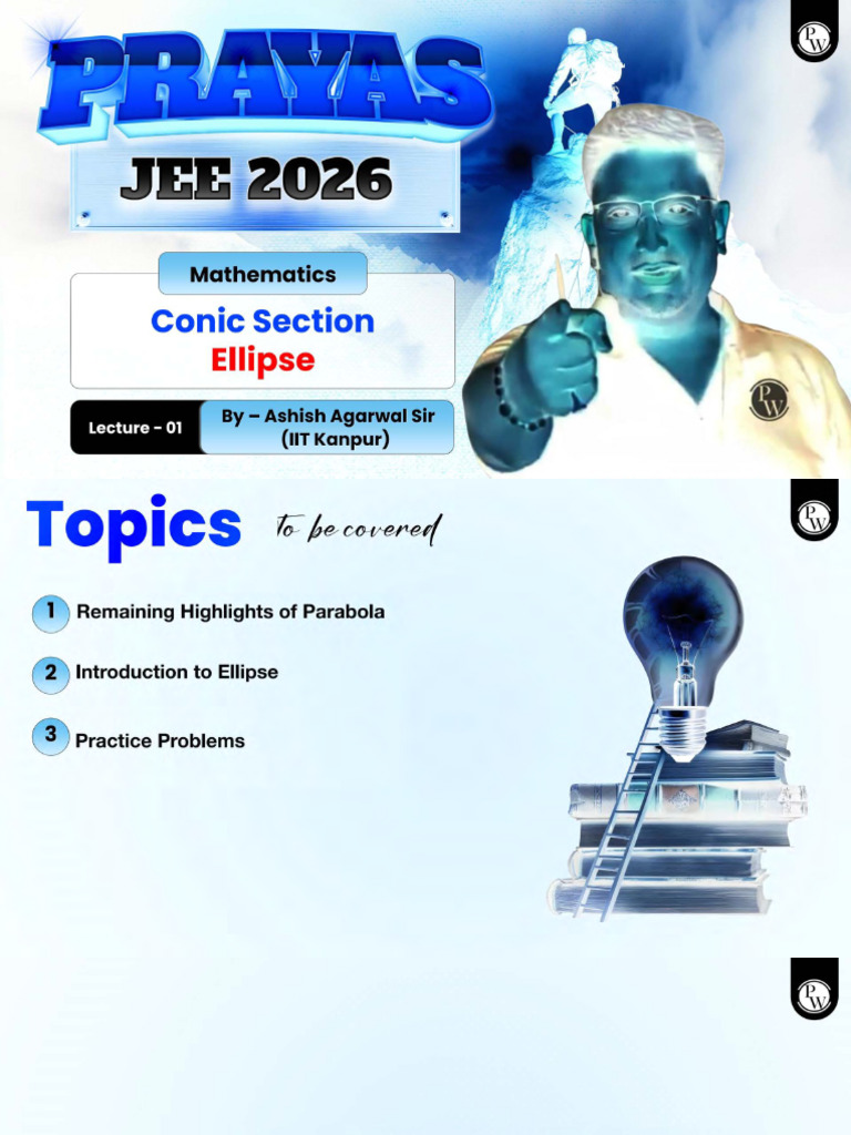 Conic Section - Ellipse 01 Class Notes (1) - Invert | PDF