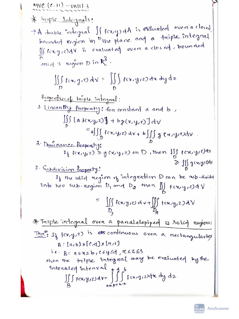 Multivariate Calculus Unit-3 | PDF
