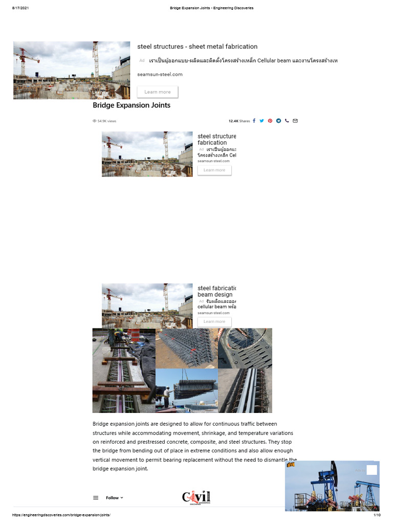Bridge Expansion Joints Explained | PDF | Structural Engineering ...