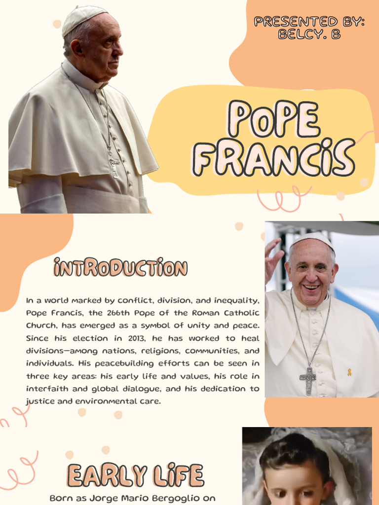 Pope Francis: Champion of Peace and Unity | PDF | Interfaith Dialogue ...