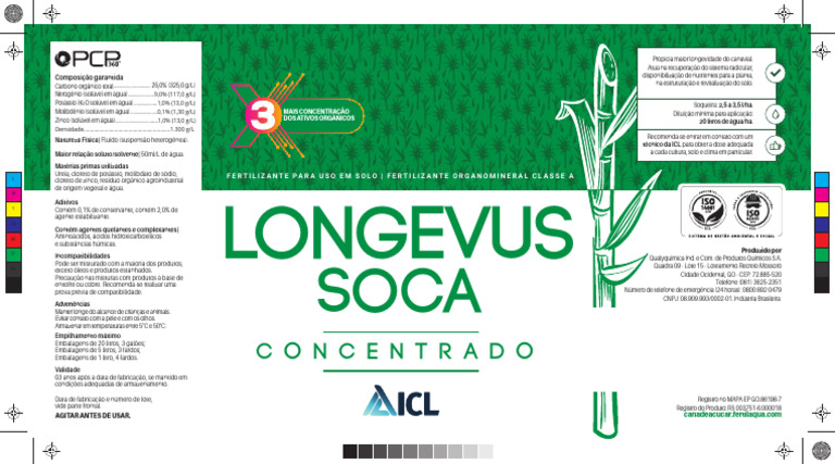 Fertilizante LONGEVUS SOCA para Canavial | PDF | Solubilidade ...