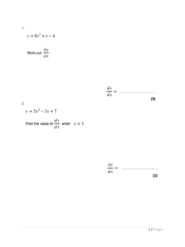 Revision Questions On Graphs ALL 2025 | PDF