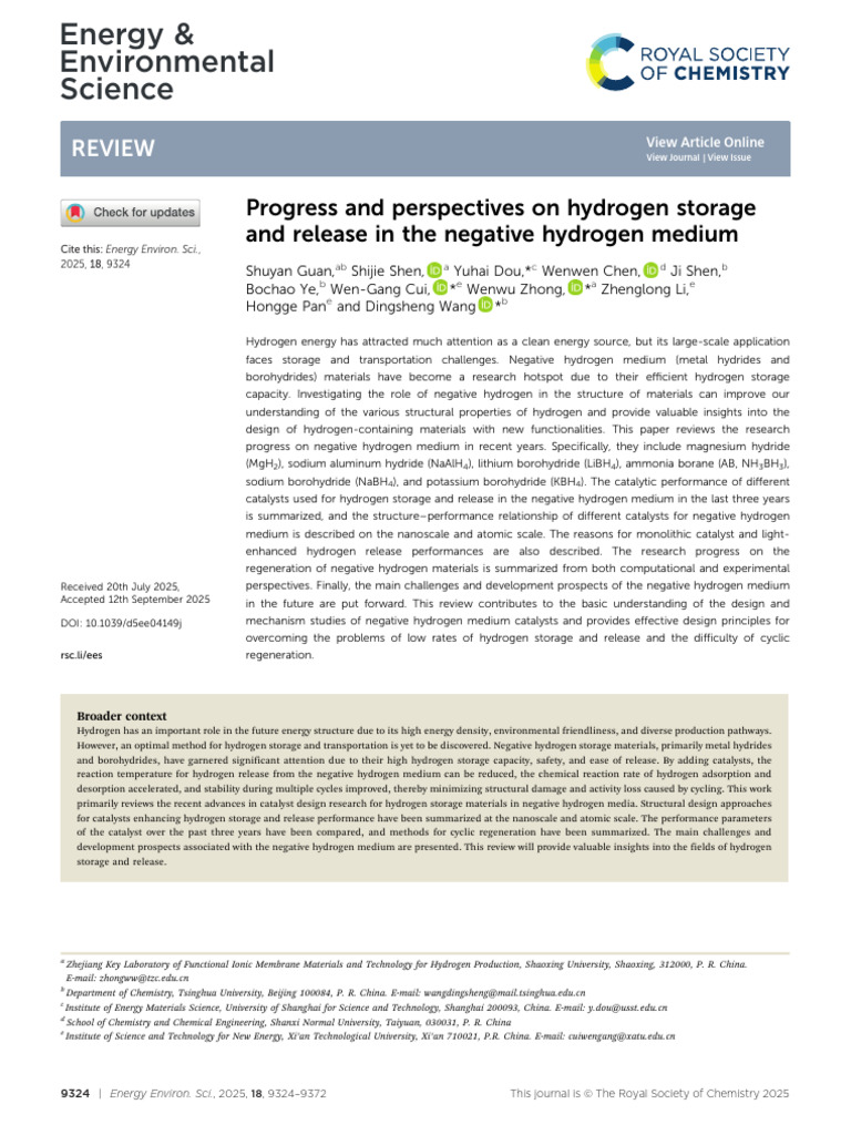 Advances in Negative Hydrogen Storage | PDF | Hydrogen | Hydride