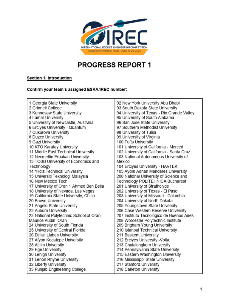 Progress Report 1: Rocket Project Details | PDF | Rocket Propellant