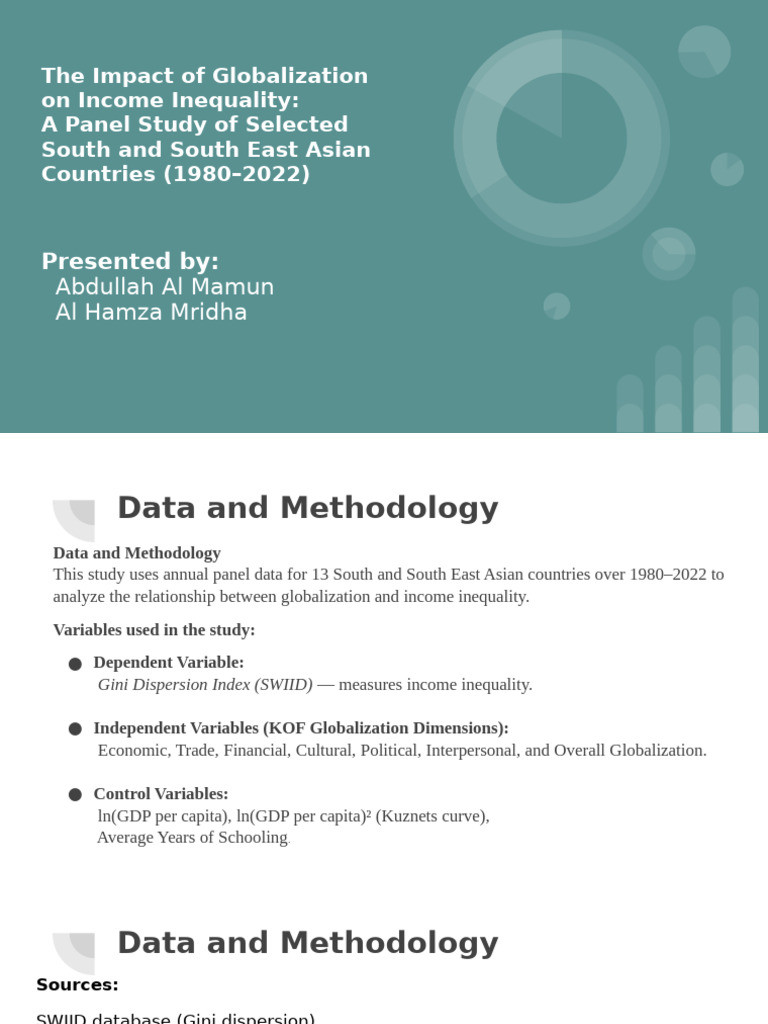 The Impact of Globalization on Income Inequality a Panel Study of ...