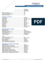 Amadeus Quick Reference