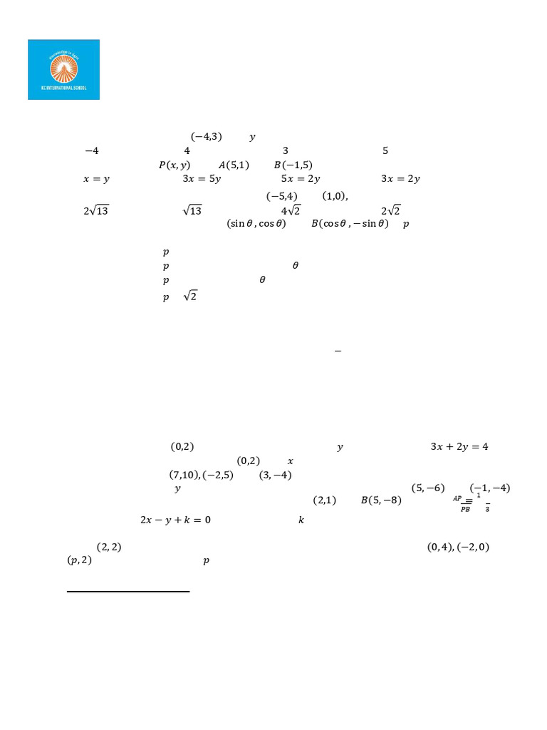 Class 10 Maths: Coordinate Geometry Worksheet | PDF | Triangle ...