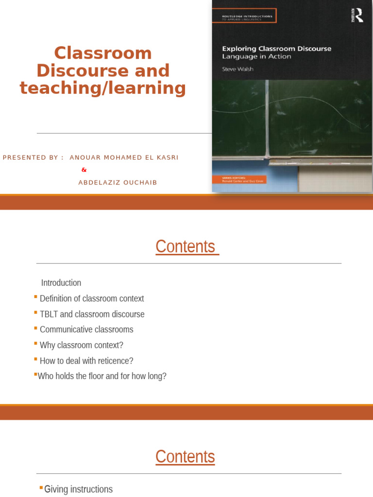 Classroom Discourse in Teaching Strategies | PDF | Communication | Learning