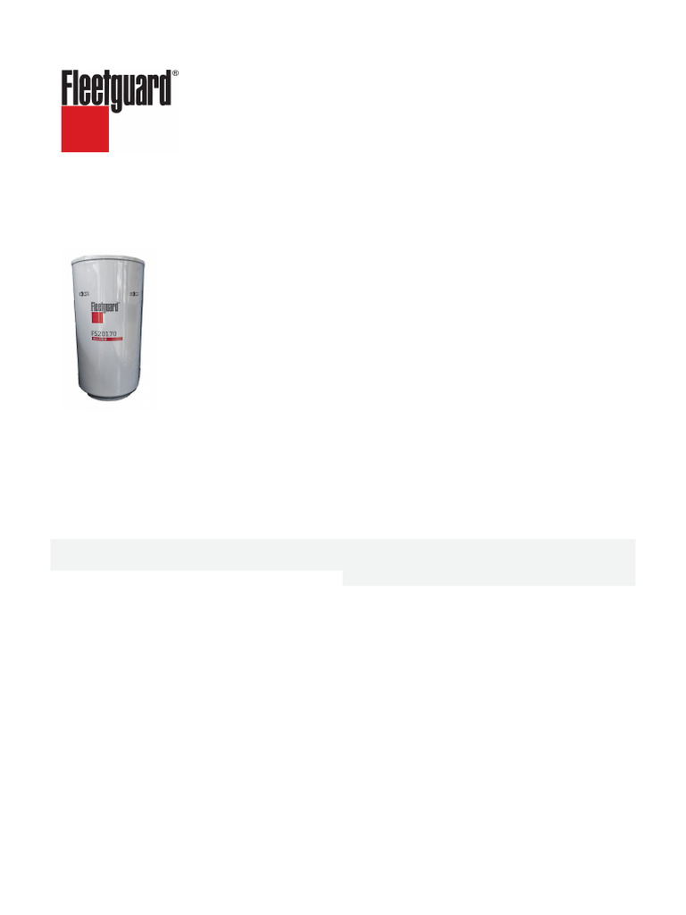 Product Specification - FS20170 | PDF