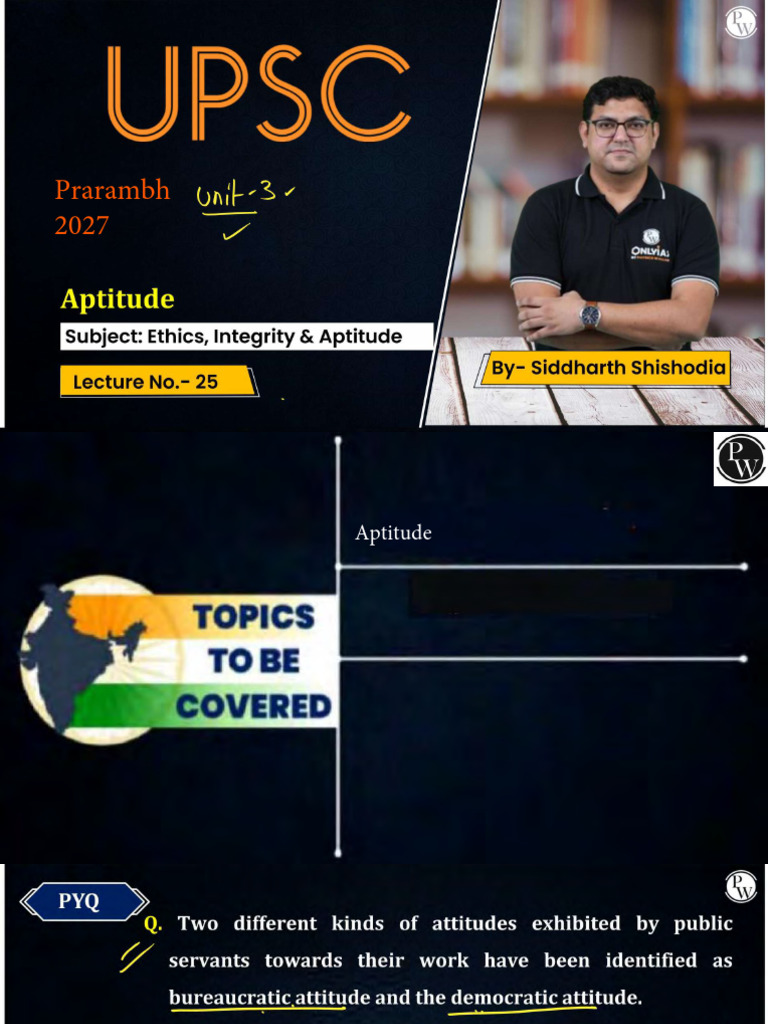 Ethics, Integrity and Aptitude 25 - Class Notes PDF | PDF