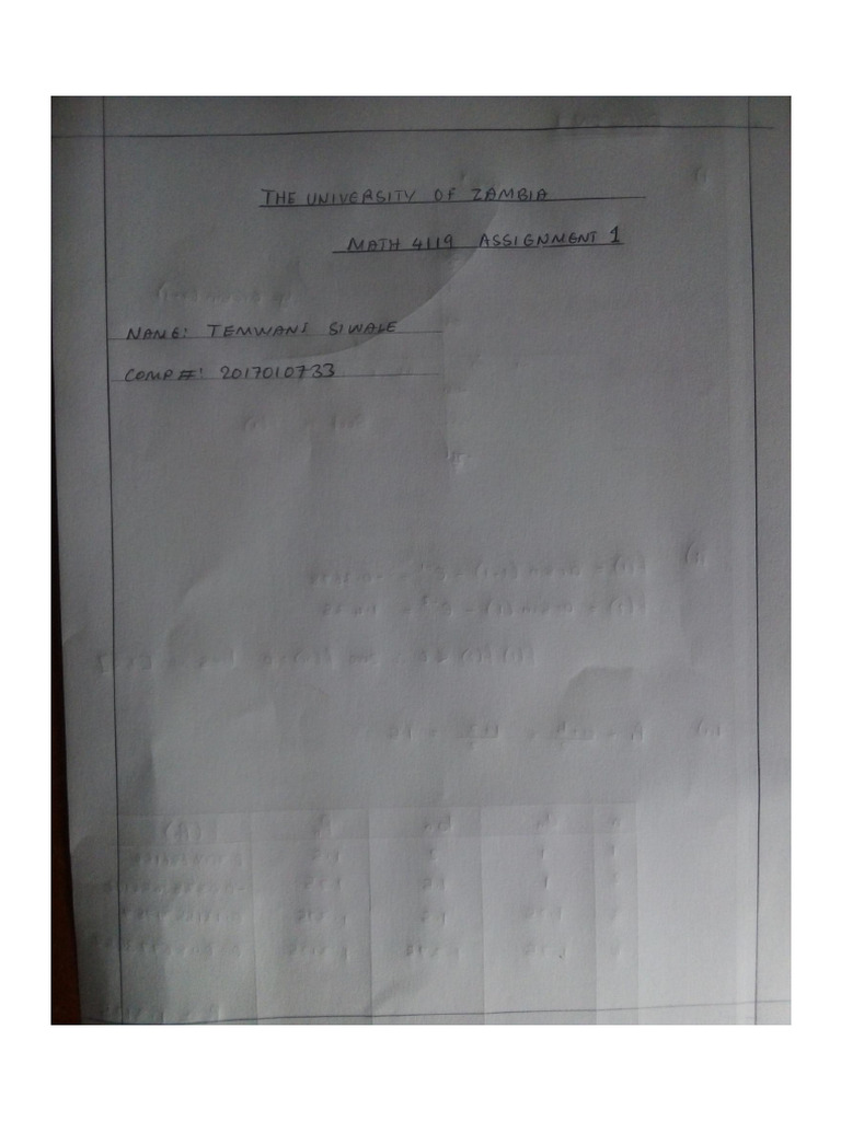 Math Assignment 1 | PDF