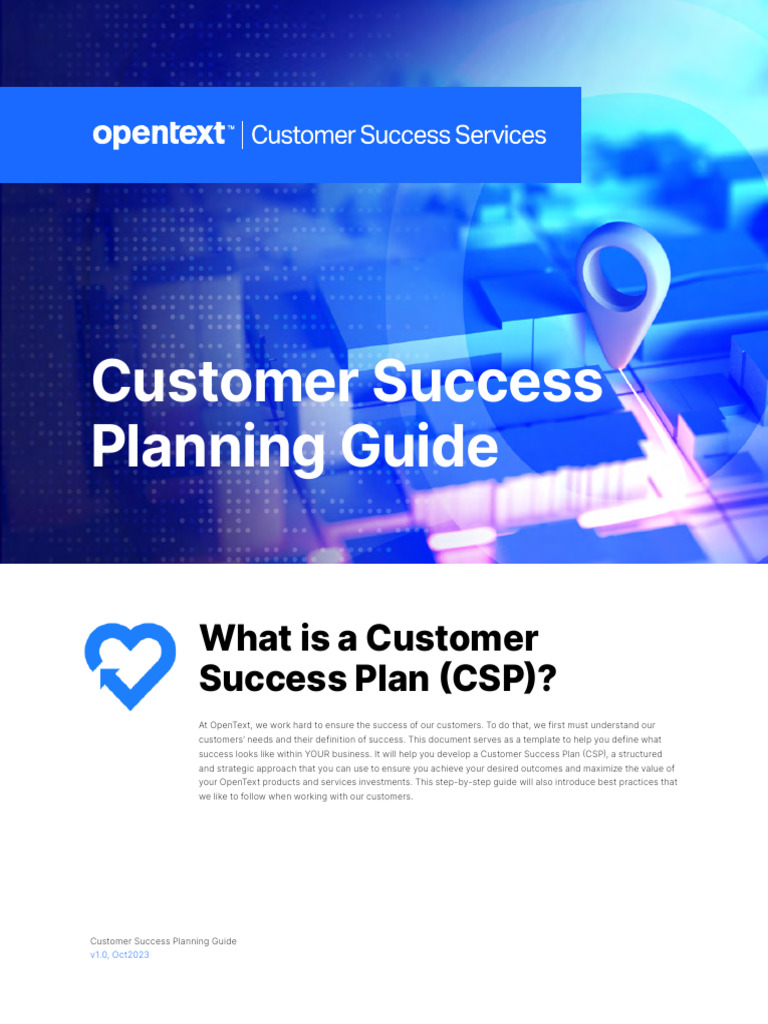 Customer Success Plan Template Guide | PDF | Goal | Performance Indicator