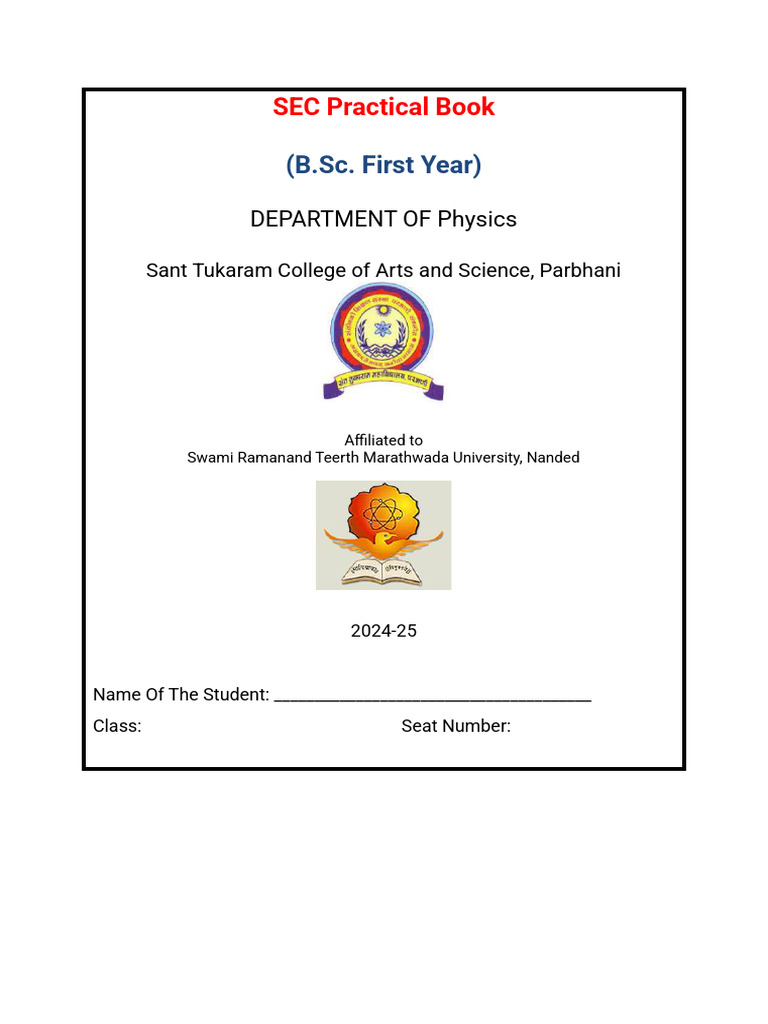 B.Sc. Physics SEC Practical Guide | PDF | Fahrenheit | Celsius