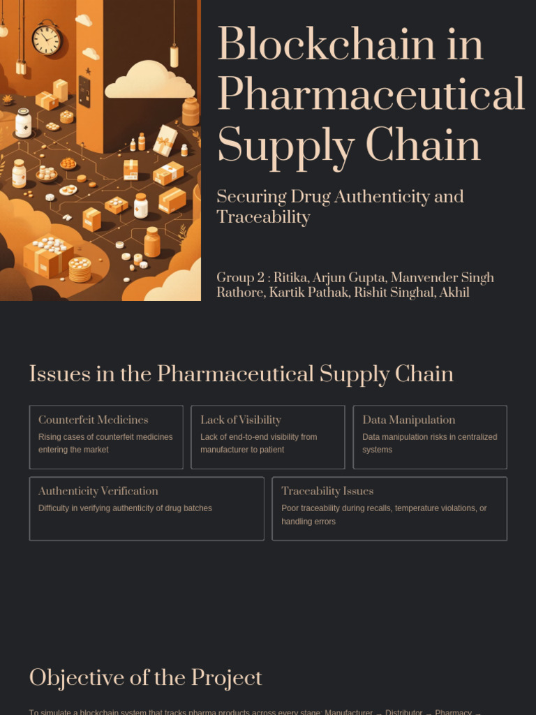 Blockchain Enhancing Pharma Supply Chain | PDF | Authentication ...