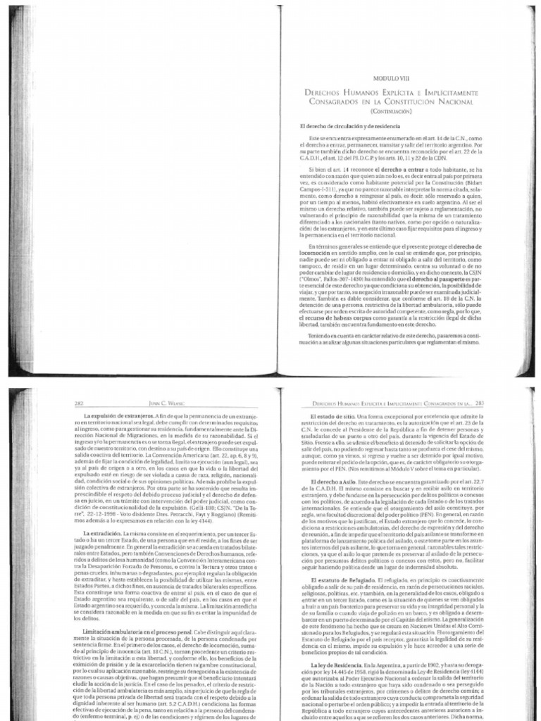 Derechos Humanos y Circulación en Argentina | PDF | Nacionalidad ...