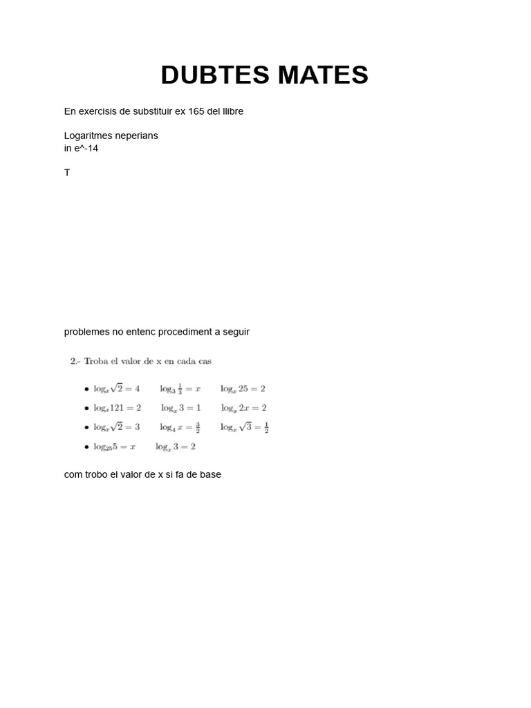 Mates Dubtes | PDF