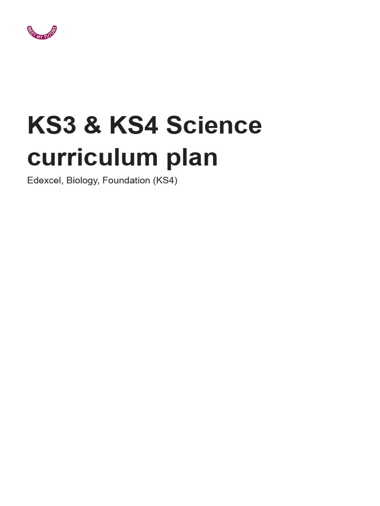Edexcel KS3 & KS4 Science Curriculum Guide | PDF | Curriculum | Rock ...
