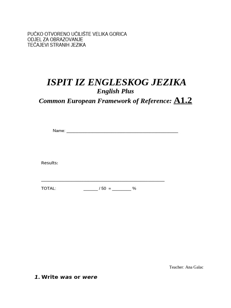 EP1 test | PDF | Language Mechanics | Linguistic Morphology